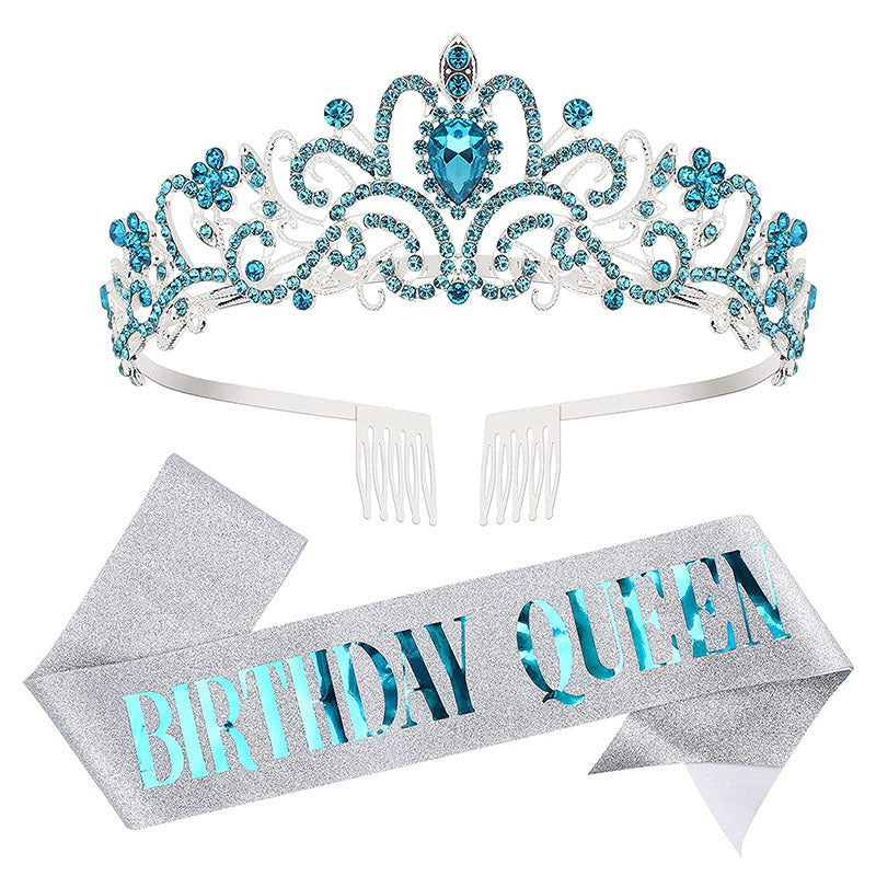 Damen Festliche Tiara mit schimmernden Strasssteinen Karnz