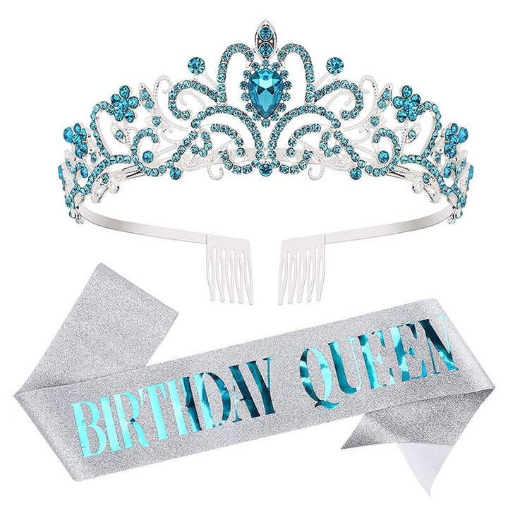 Damen Festliche Tiara mit schimmernden Strasssteinen Karnz