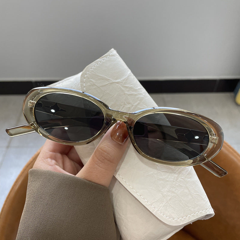 Trendige ovale Rahmen-Sonnenbrille Karnz