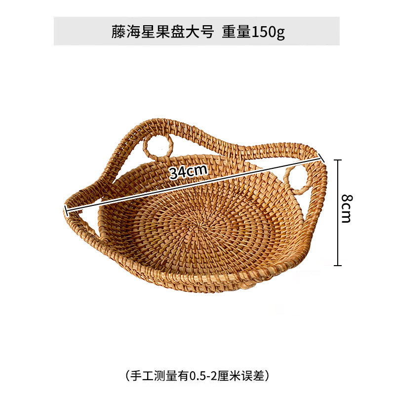 Damen herzförmiger Rattan-Korb Karnz