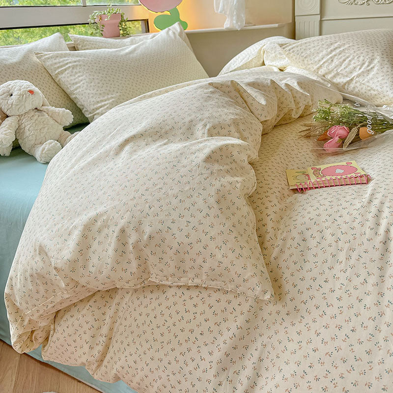 Floral Print Bettbezug Set