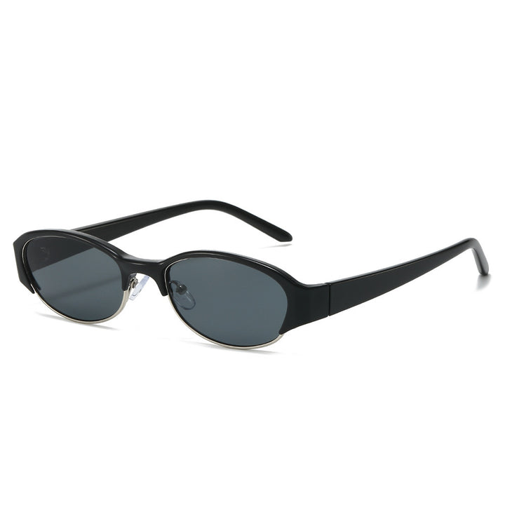 Vintage-inspirierte schmale ovale Sonnenbrille Karnz