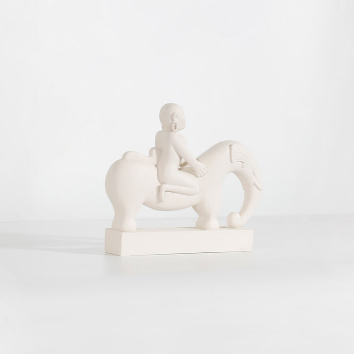 Künstlerische Elefantenreiter Figurine