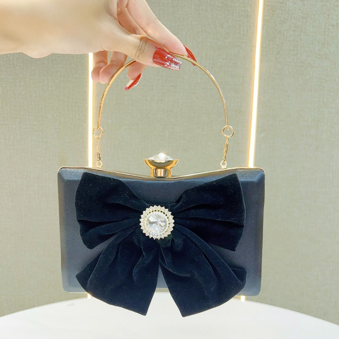 Elegante Bow-Akzent Abend Handtasche
