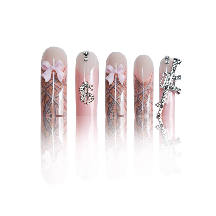 Glamorous 3D Dekorative Nagelkunst Erweiterungen Karnz