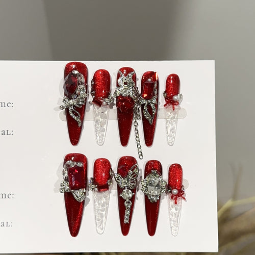 Luxuriöses Glitzerndes Press-On Nail Set