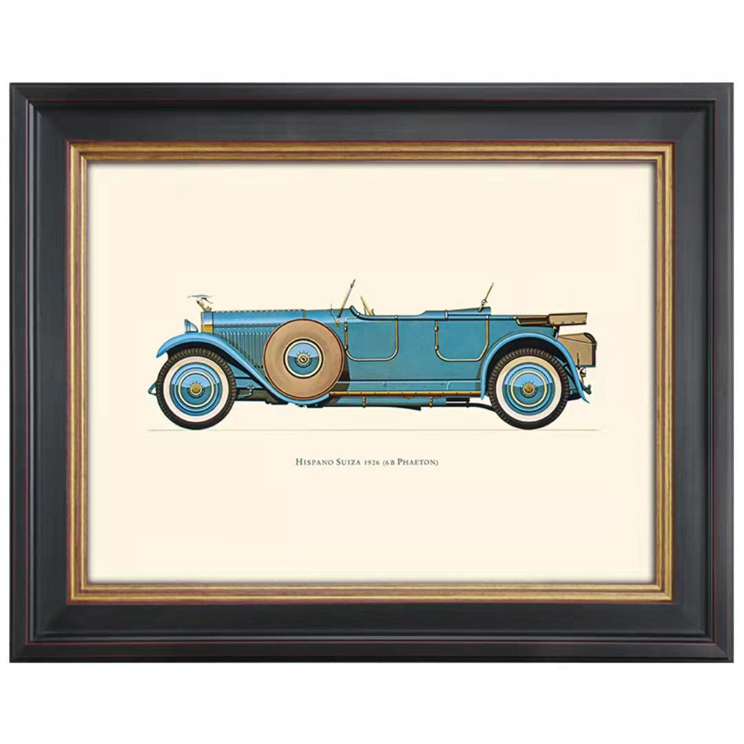 Vintage Auto Kunstdruck