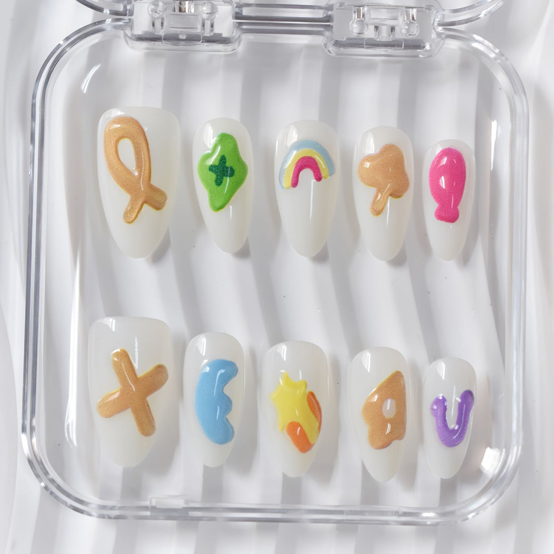 Künstlerisches Gel-Nagelkunst-Design Karnz