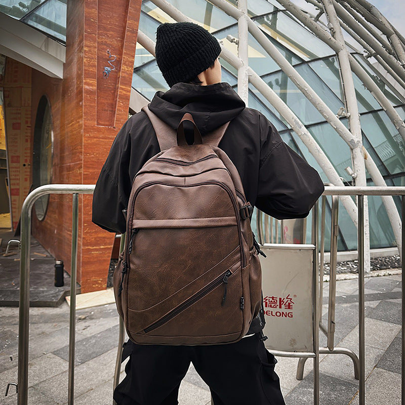 Premium Leder Laptop Rucksack Karnz