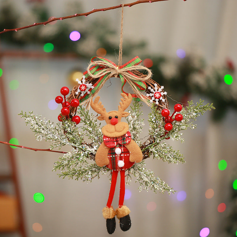 Weihnachtskranz Dekoration mit Schneemann-Design Karnz