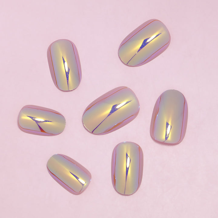Premium-Spiegel-Finish Press-On Nagelset Karnz