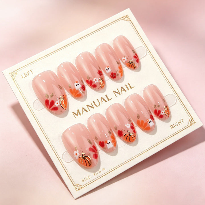 Künstlerisches saisonales Floral Druck-Nagel-Set