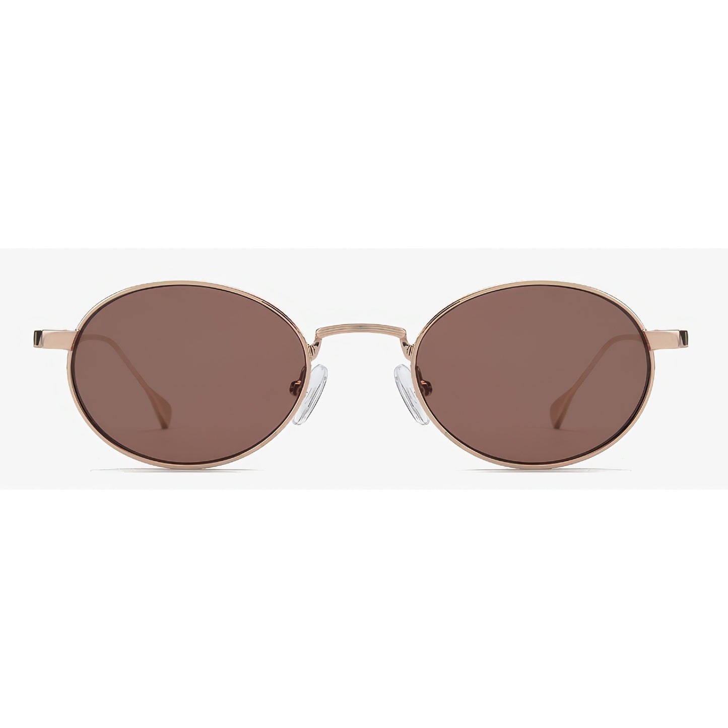 Damen modische Sonnenbrille mit hochwertigem Metallrahmen und runden Gläsern Karnz