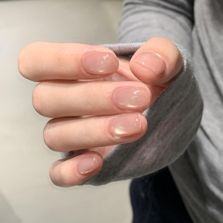 Glänzende Kunstnägel mit Natürlichem Effekt Karnz