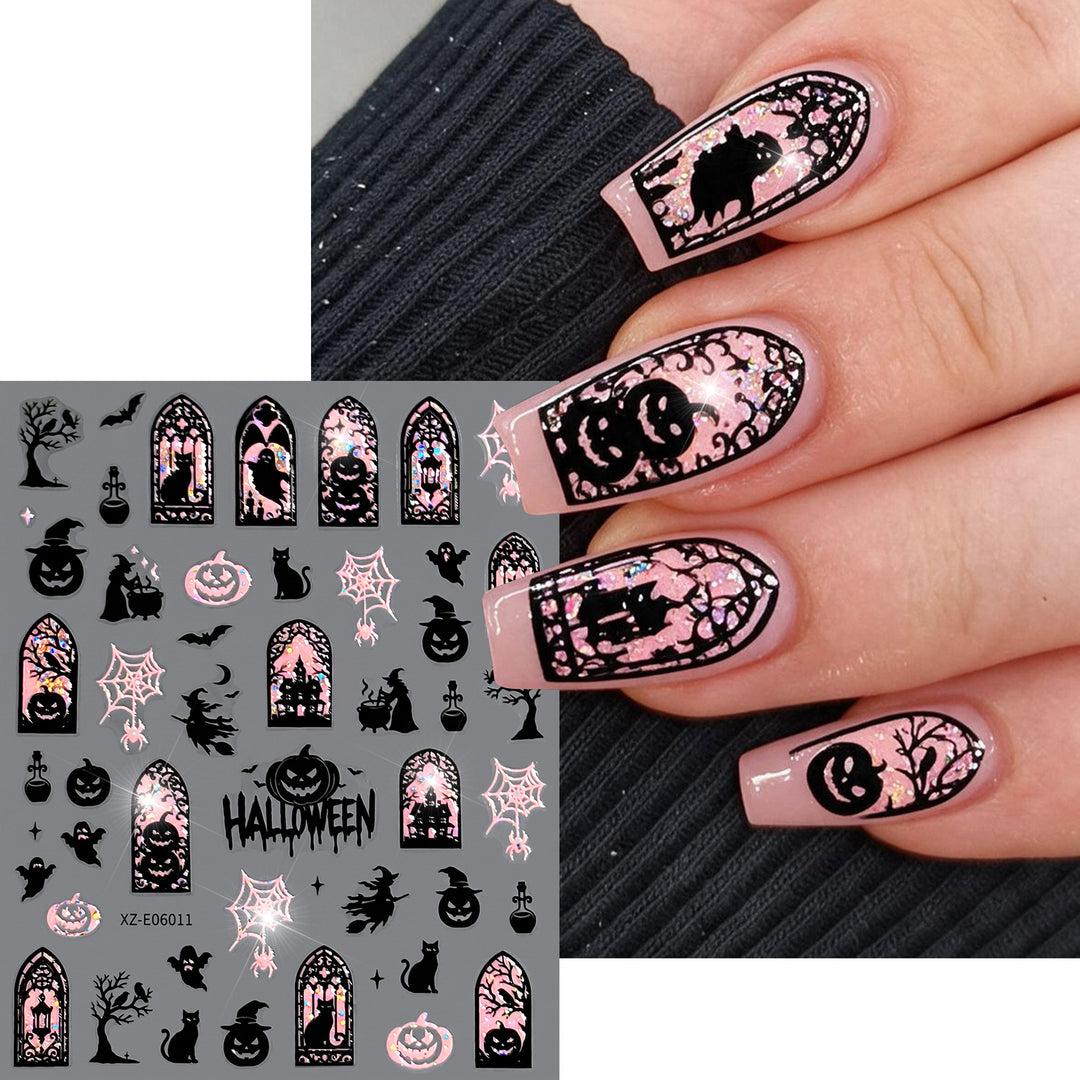Halloween-Themen Nagelkunst Aufkleber Set  1791507032