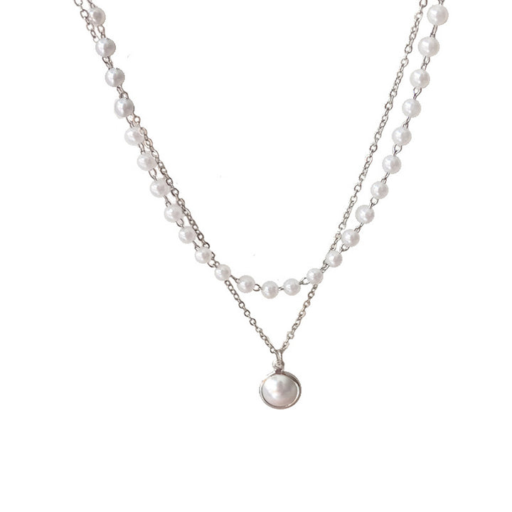 Elegante geschichtete Perlenkette Karnz