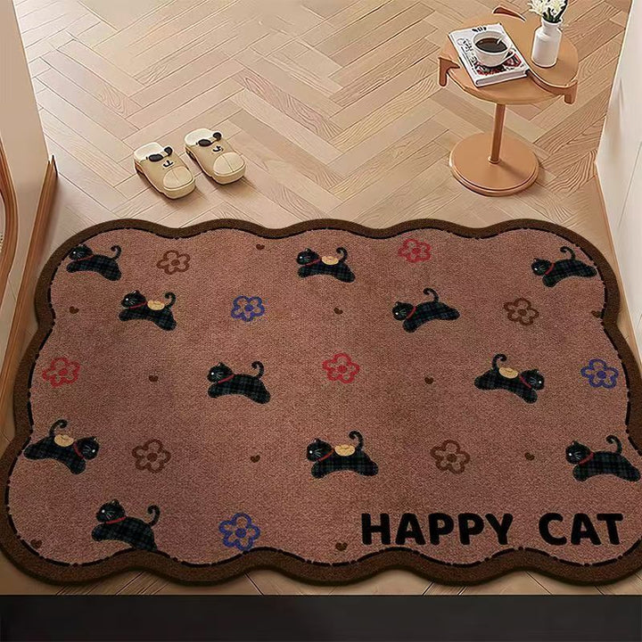 Verspielt katzenmotivierter Bereichsteppich