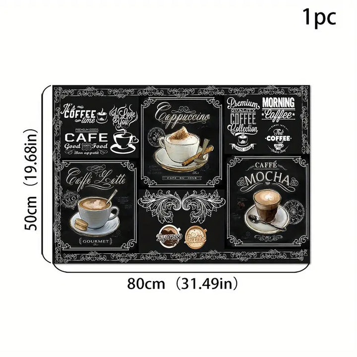 Kaffeethemen dekorative Küchenmatte