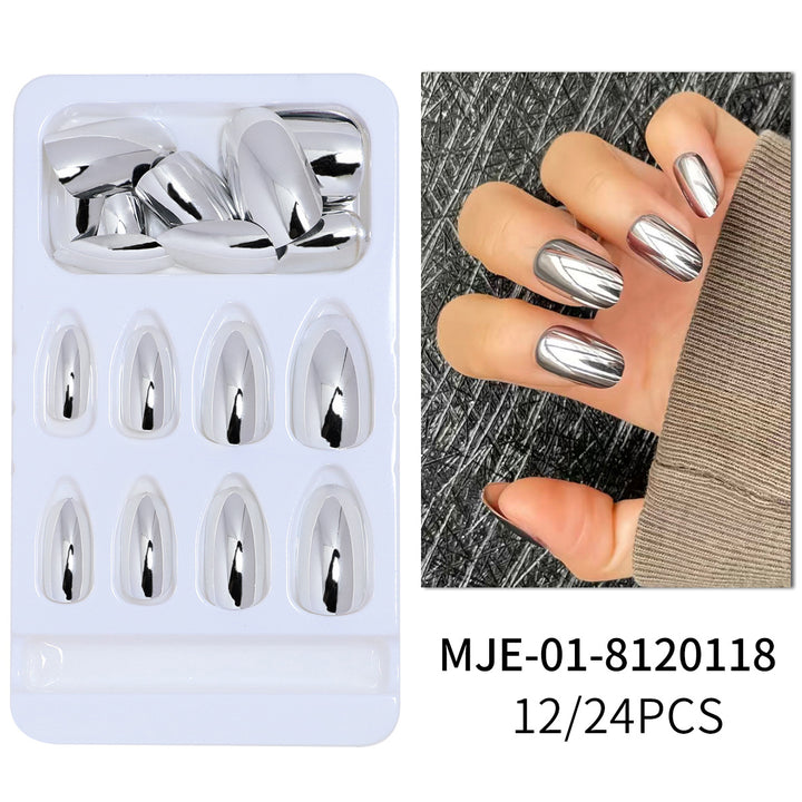 Metallic Glänzendes Press-On Nagelset Karnz