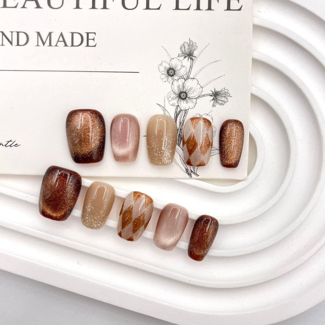 Elegantes Press-On Nagelkunst Set  1791773490