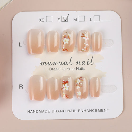 Künstlerisches Floral Press-On Nageldesign Set Karnz