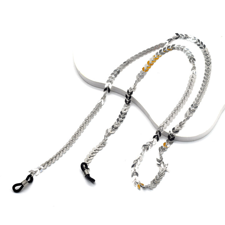 Elegante vergoldete Brille Kette Karnz