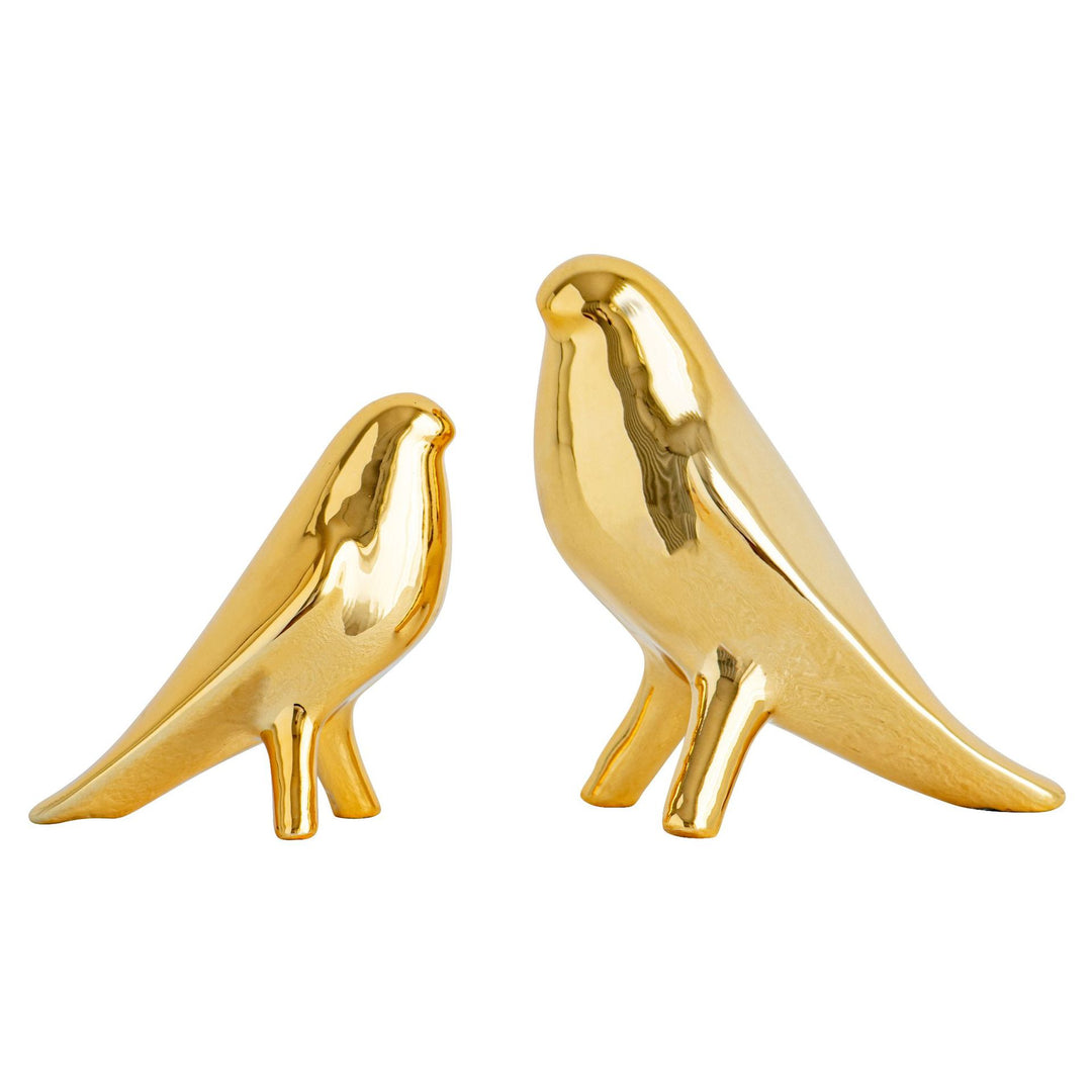Elegante Kunstkeramik Vogel Skulptur Karnz