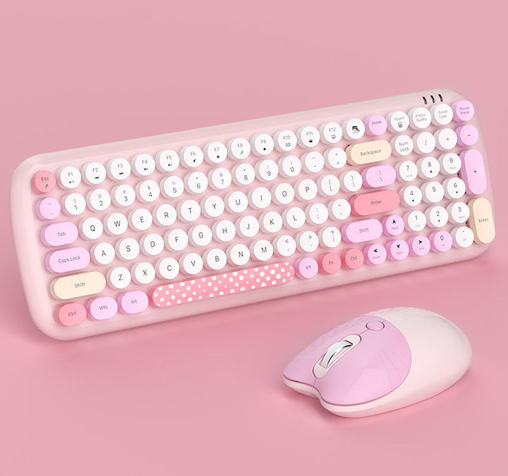 Retro-inspiriertes kabelloses Tastatur- und Mausset Karnz
