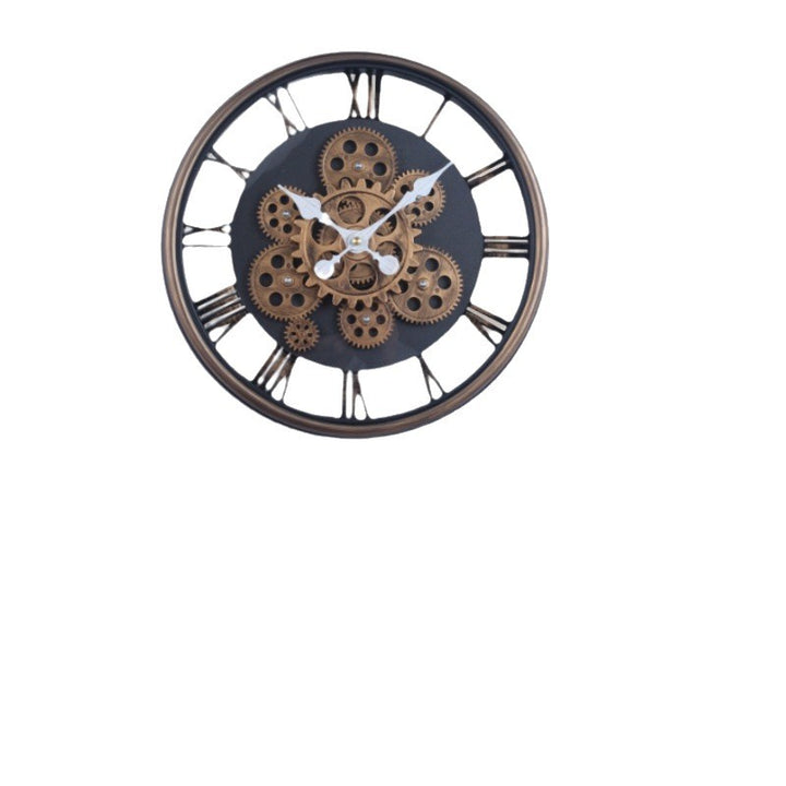 Elegante Wanduhr Im Industriellen Zahnrad-Design Karnz