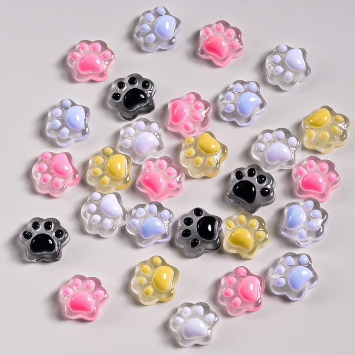 Niedliche Tierpfoten-Themen-Nagelkunst Charms