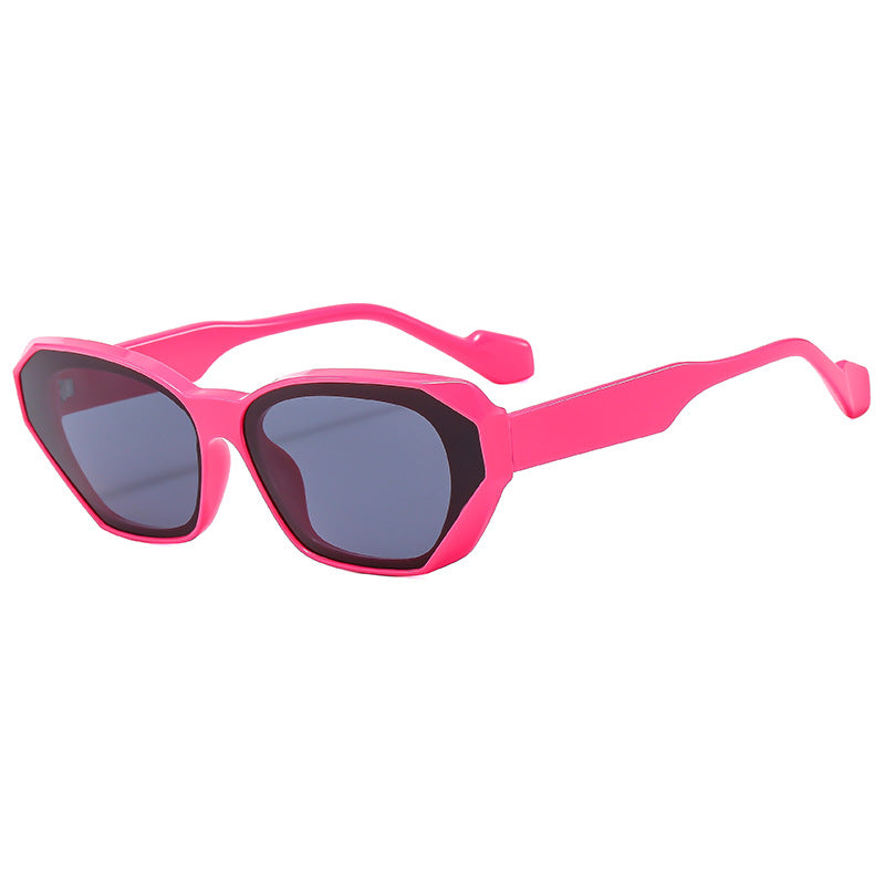Damen trendige polygonale Sonnenbrille Karnz