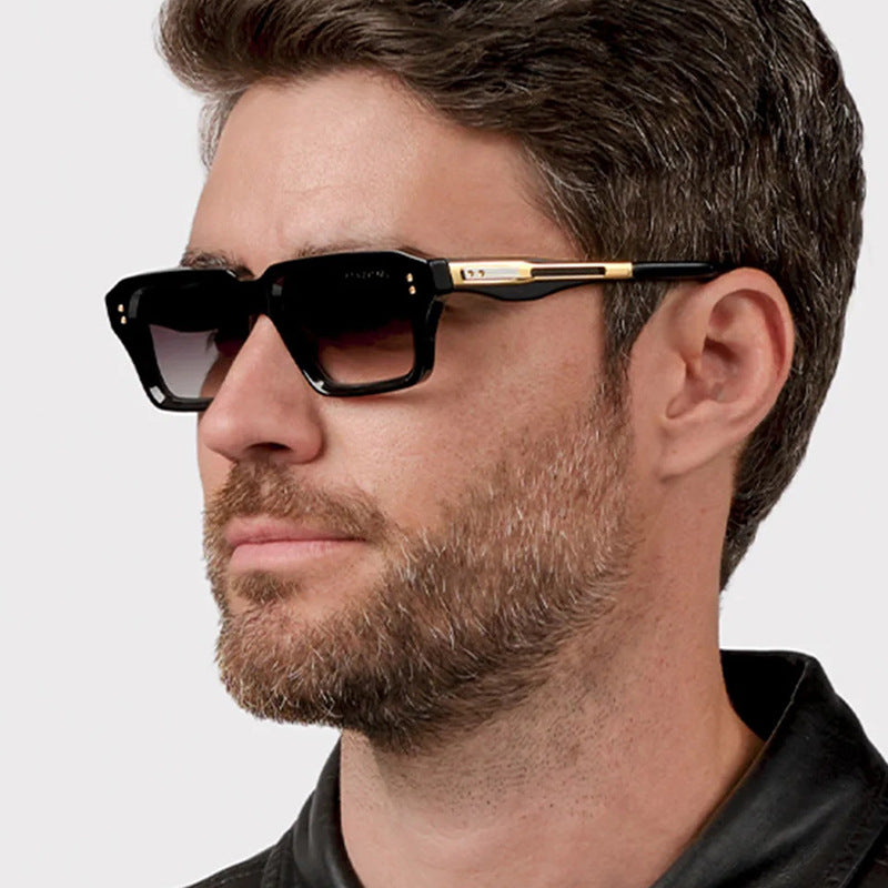 Damen stilvolle quadratische Sonnenbrille mit luxuriösem Schildkrötenmuster und strapazierfähigem Rahmen Karnz