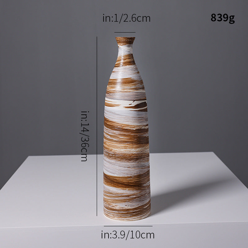 Künstlerische Spiraldesign Keramikvase Karnz