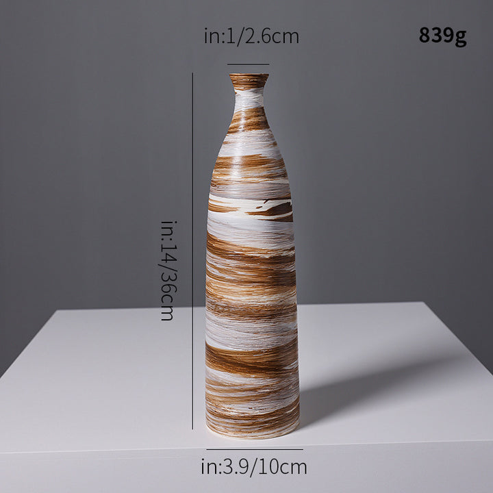 Künstlerische Spiraldesign Keramikvase Karnz