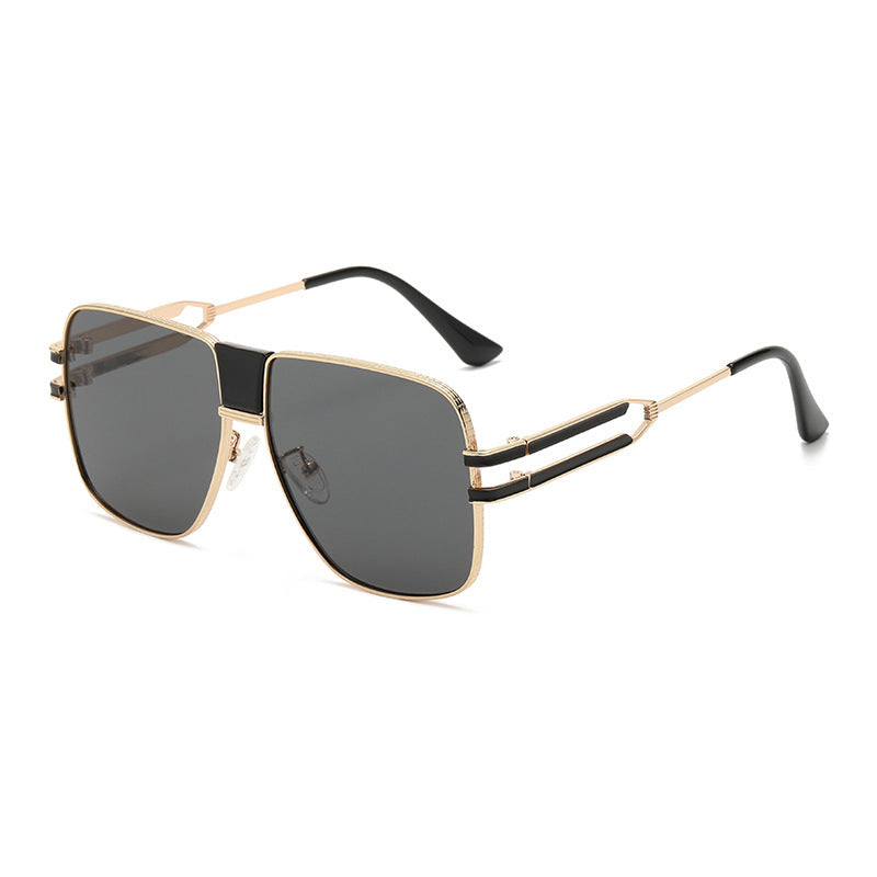 Damen exklusive modische oversized Sonnenbrille mit glamourösen Akzenten Karnz