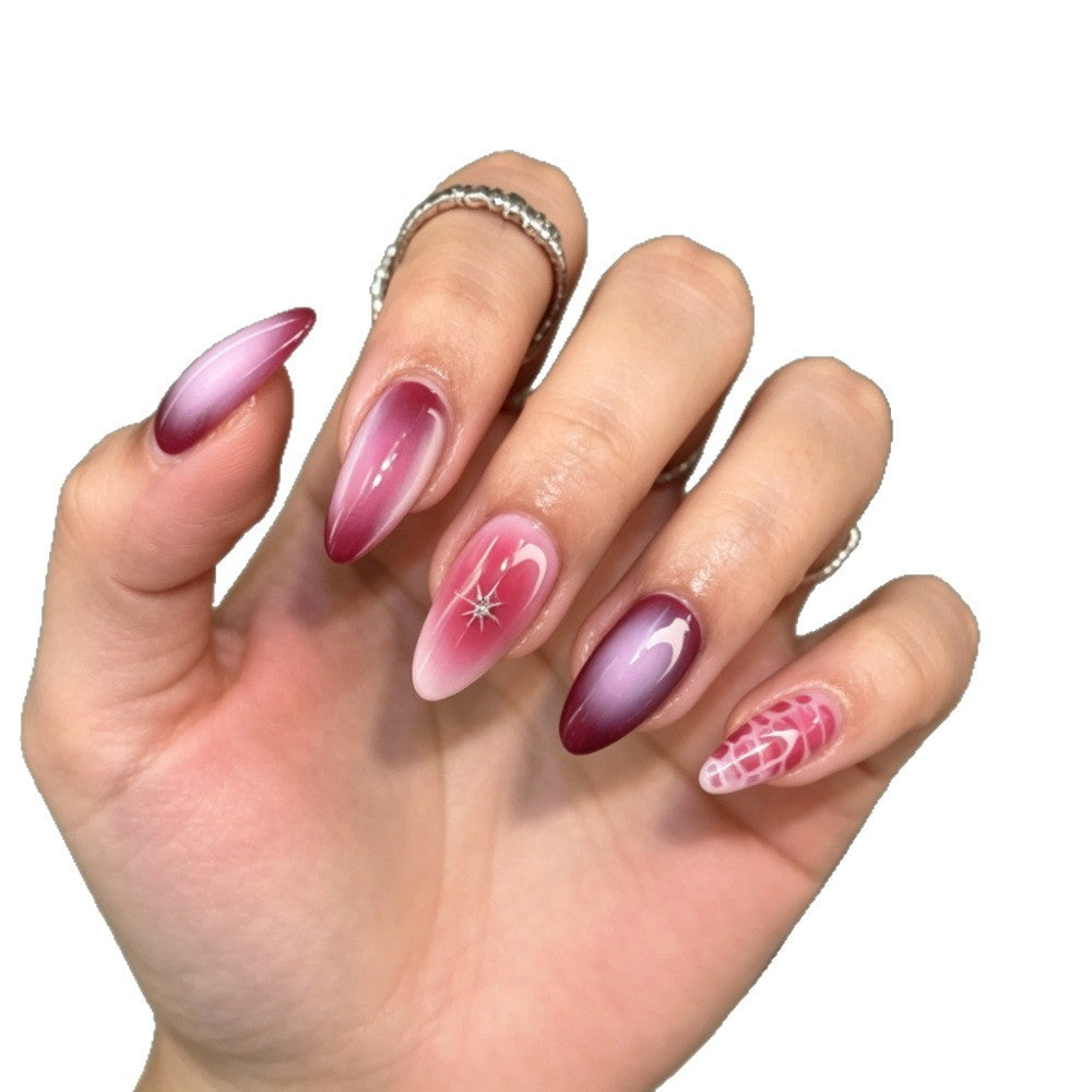 Elegantes Press-On-Nagel-Set mit Ombre-Design Karnz