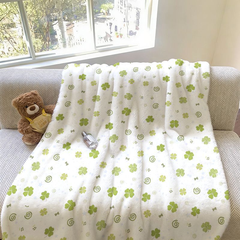Weicher fleece mit floralem Muster
