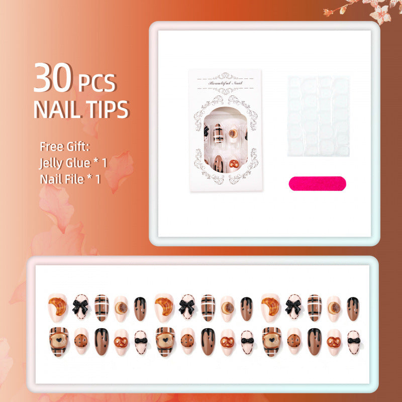 Gourmet Dessert-Themed Press-On Nail Art Set