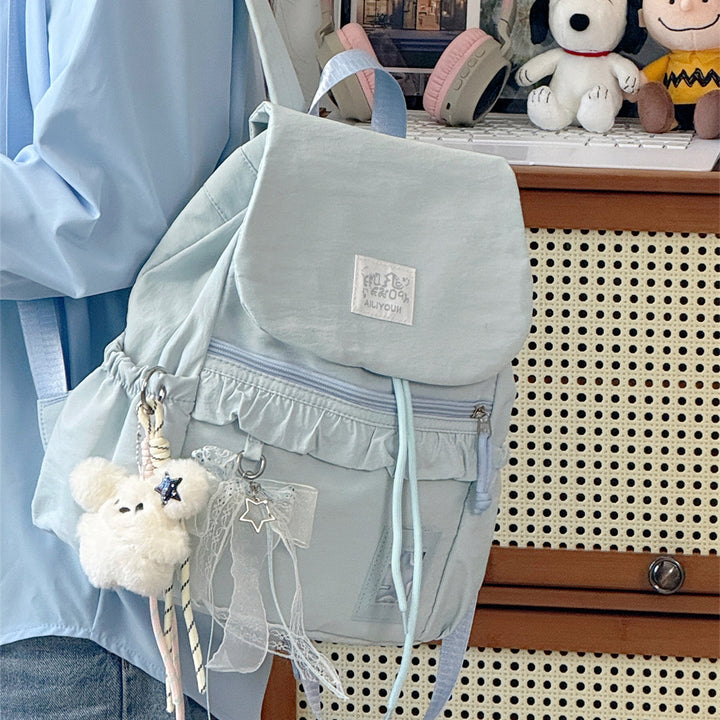 Stylischer Rüschendesign Schulrucksack Karnz