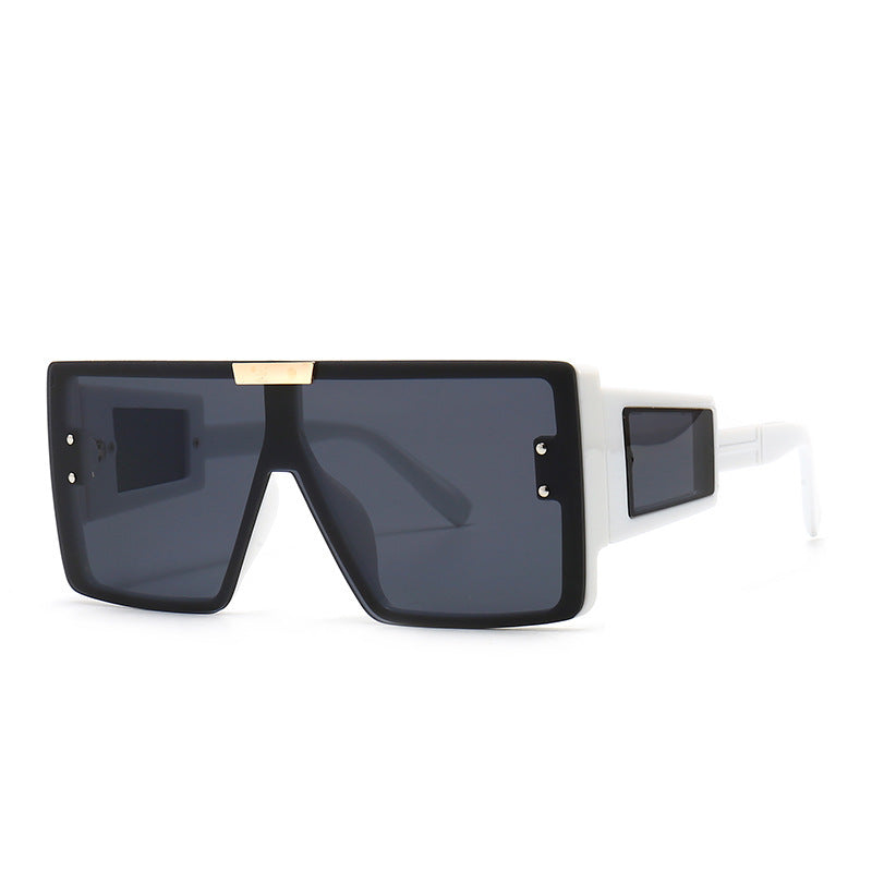 Damen modische Sonnenbrille im futuristischen Stil mit großem Rahmen Karnz