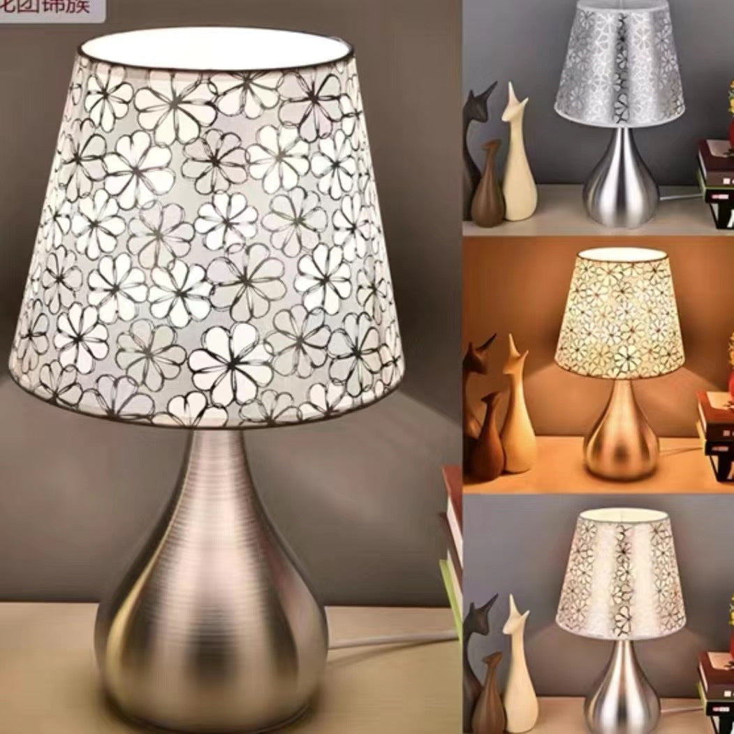Vintage Blumen Tischlampe