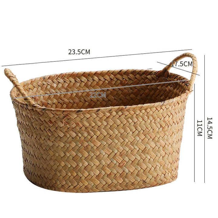 Unisex Geflochtener Aufbewahrungskorb mit ergonomischen Griffen Karnz
