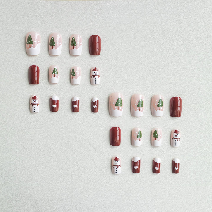 Kreative Feiertagsmotiv-Nagelkunst