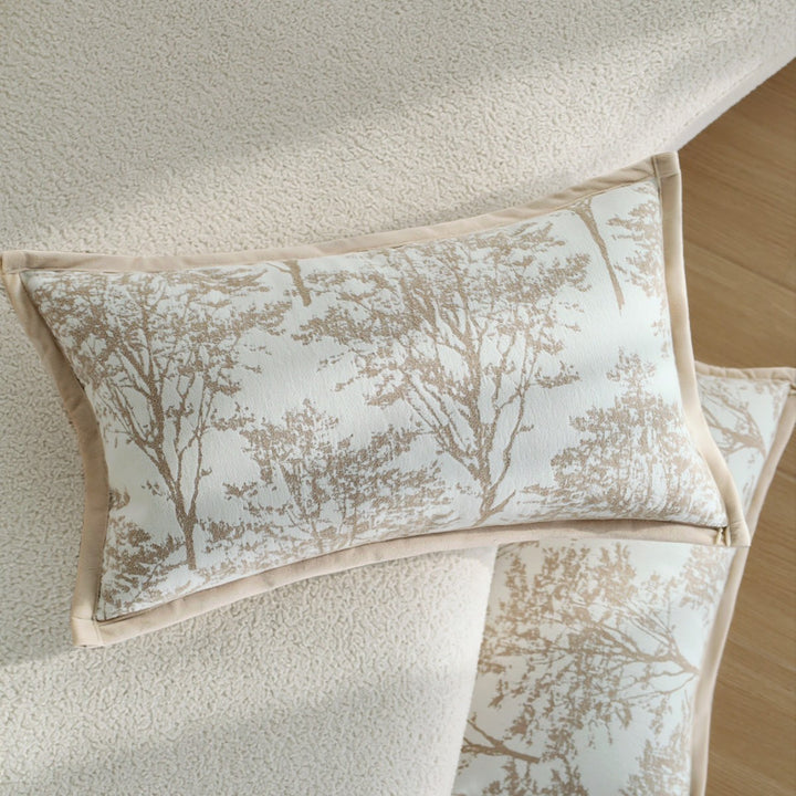 Dekoratives Kissen mit botanischem Baumdesign