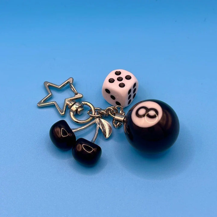 Verspielt Cherry und Eight Ball Schlüsselanhänger Karnz