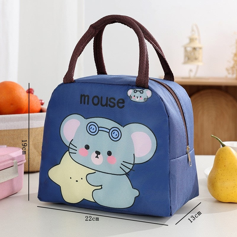 Süße katzenmotivierte isolierte Lunch-Tasche Karnz