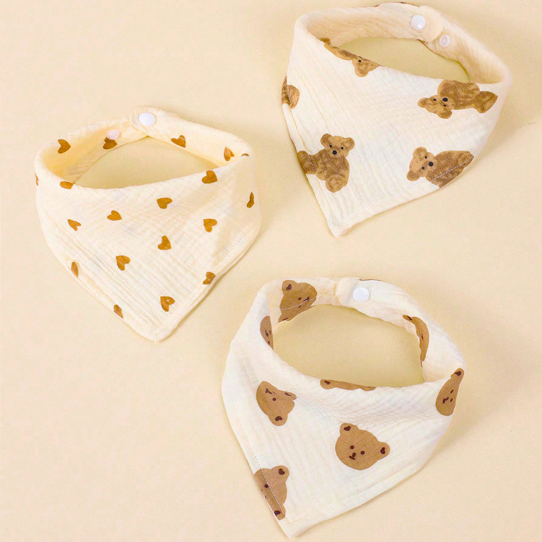 Weiches Baumwoll-Baby-Bandana-Lätzchen-Set Karnz