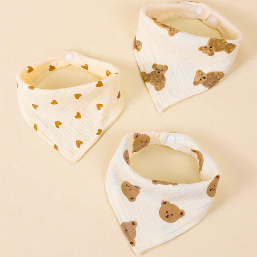 Weiches Baumwoll-Baby-Bandana-Lätzchen-Set Karnz