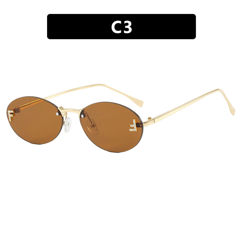 Damen modische Sonnenbrille mit eleganter, verspiegelter Gläserfront und filigranem Metallrahmen Karnz