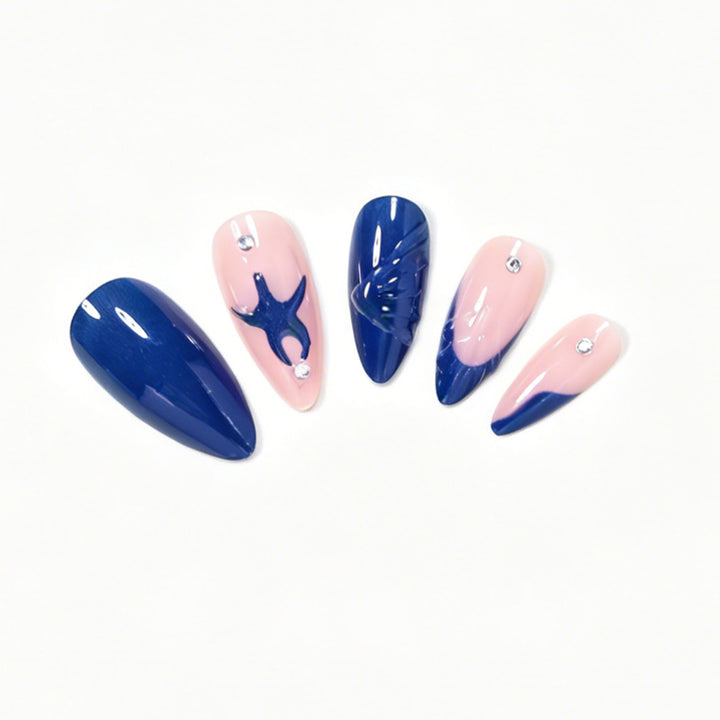 Künstlerisches von Ozeanen inspiriertes Nagelset Karnz